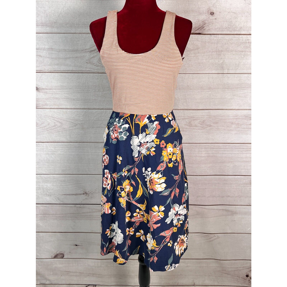 Pact Womens Mini Dress Sz S Floral Multicolor Sleeveless Cut Out Stretch Trendy
